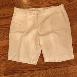 Enro Men's White Linen/Cotton Shorts (size 42)